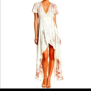 Aakaa Tie Dye Wrap Dress